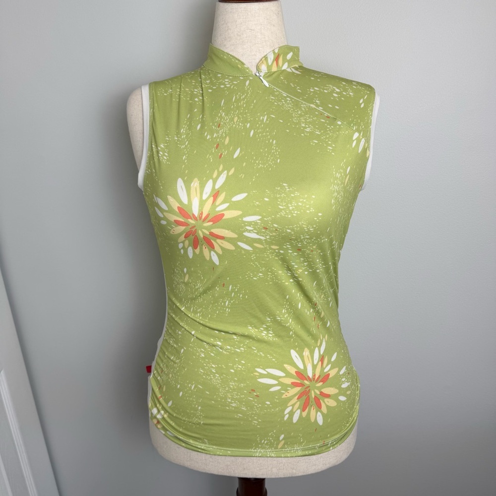 Terry Biking or Cycling Workout Green Sleeveless Top